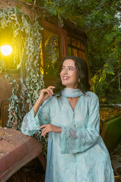 Ocean Splash 3 PC Embroidered Unstitched