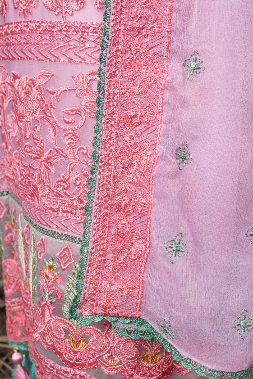 Royal Splendour 3 PC Embroidered Chiffon Suit