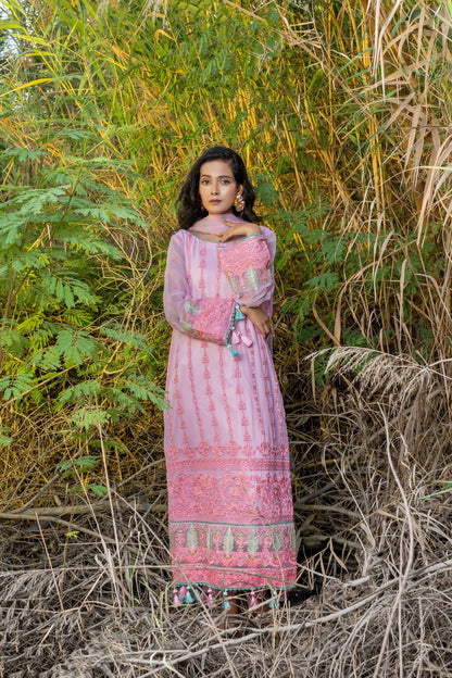 Royal Splendour 3 PC Embroidered Chiffon Suit